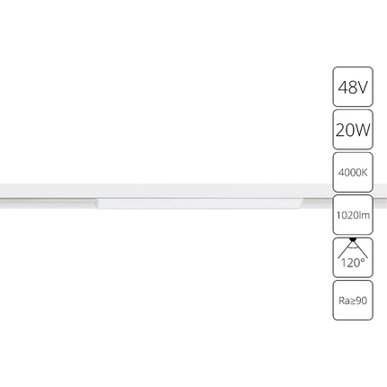 Магнитный трековый светильник Arte Lamp LINEA A4663PL-1WH